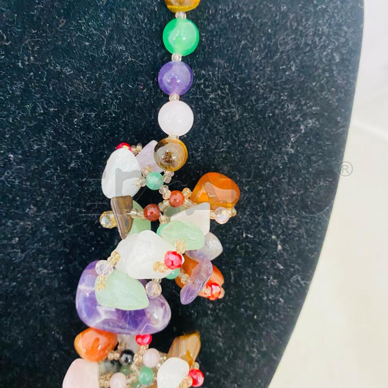COLLANA GIROCOLLO CIPS MULTICOLORE AGATA | Mercatino dell'Usato Lago patria - giugliano in c. 3