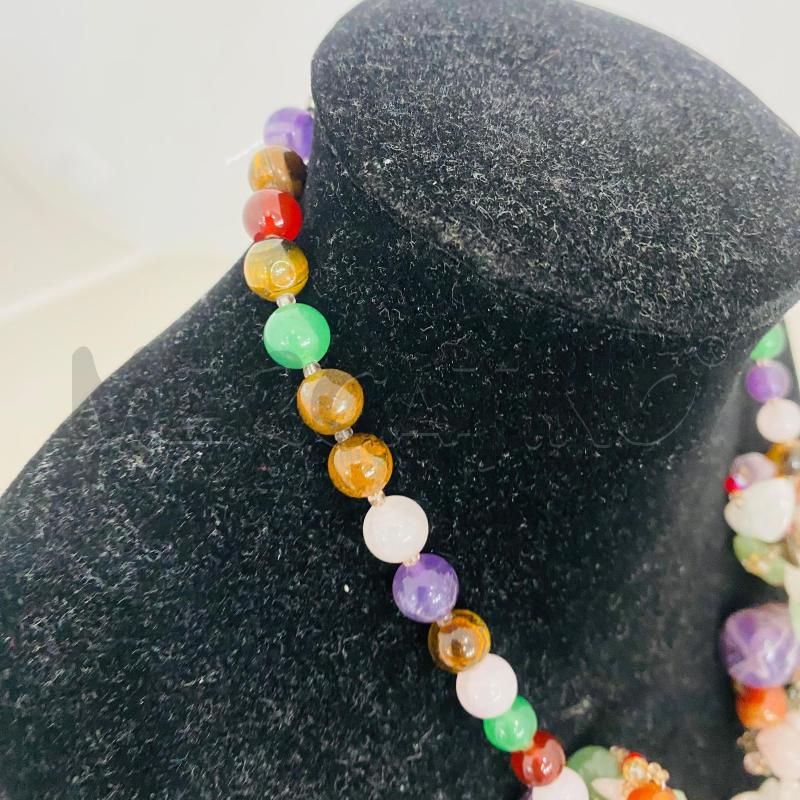 COLLANA GIROCOLLO CIPS MULTICOLORE AGATA | Mercatino dell'Usato Lago patria - giugliano in c. 4