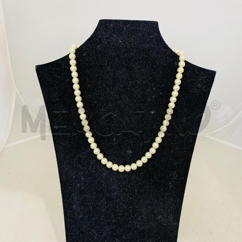 COLLANA GIROCOLLO PERLE CHIUSURA ARG 925 | Mercatino dell'Usato Lago patria - giugliano in c. 1