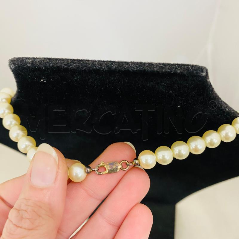 COLLANA GIROCOLLO PERLE CHIUSURA ARG 925 | Mercatino dell'Usato Lago patria - giugliano in c. 3