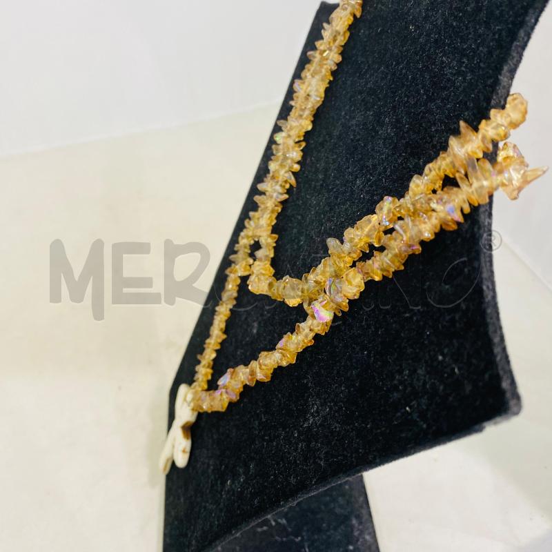 COLLANA PIETRINE BEIGE CIONDOLO CROCE | Mercatino dell'Usato Lago patria - giugliano in c. 5