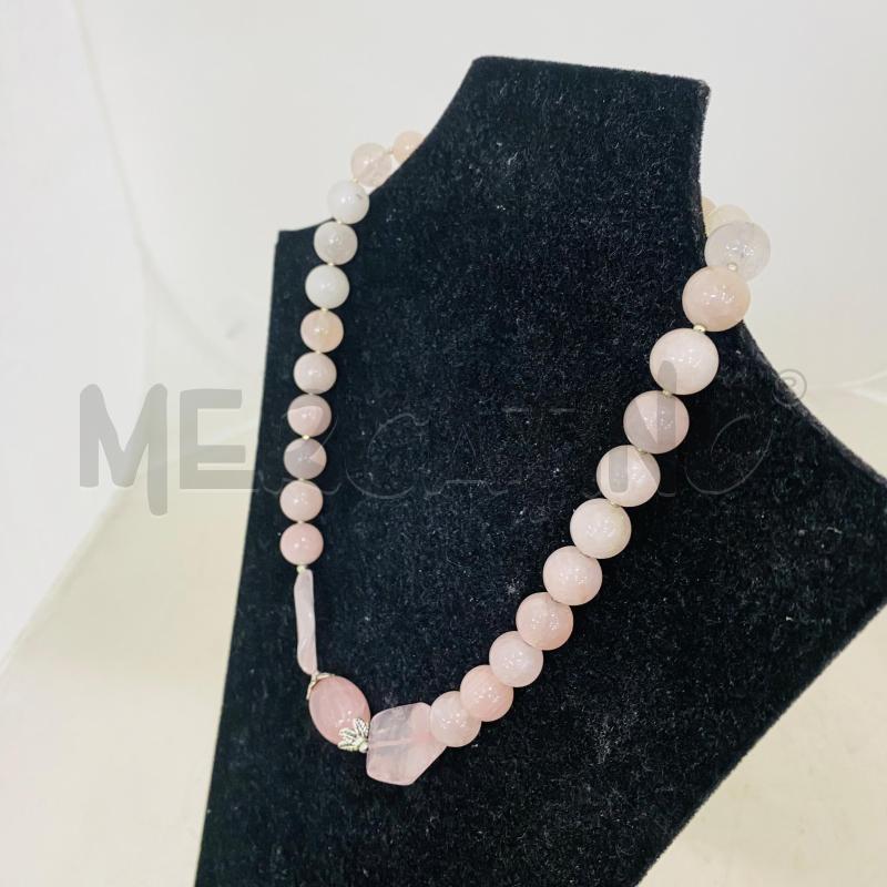 COLLANA QUARZO ROSA  | Mercatino dell'Usato Lago patria - giugliano in c. 5