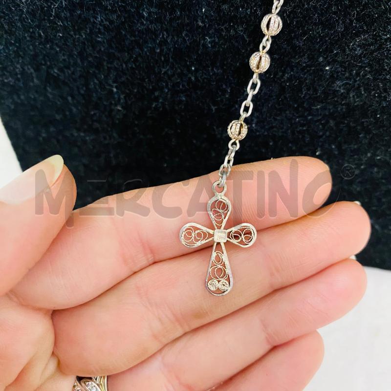 COLLANA ROSARIO ARG 925 INTARSIATA | Mercatino dell'Usato Lago patria - giugliano in c. 5