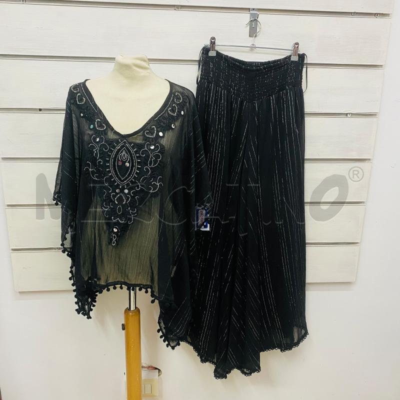 COMPLETO DONNA CAMOMILLA CASACCA + PANTALONE  NERO RIGA LUREX | Mercatino dell'Usato Lago patria - giugliano in c. 1