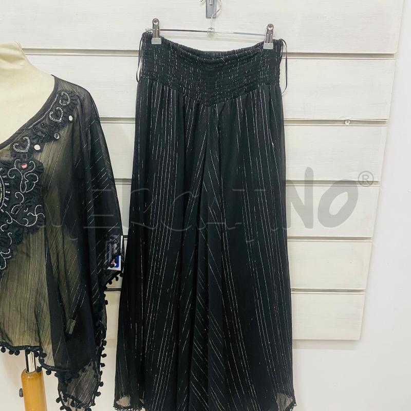 COMPLETO DONNA CAMOMILLA CASACCA + PANTALONE  NERO RIGA LUREX | Mercatino dell'Usato Lago patria - giugliano in c. 3
