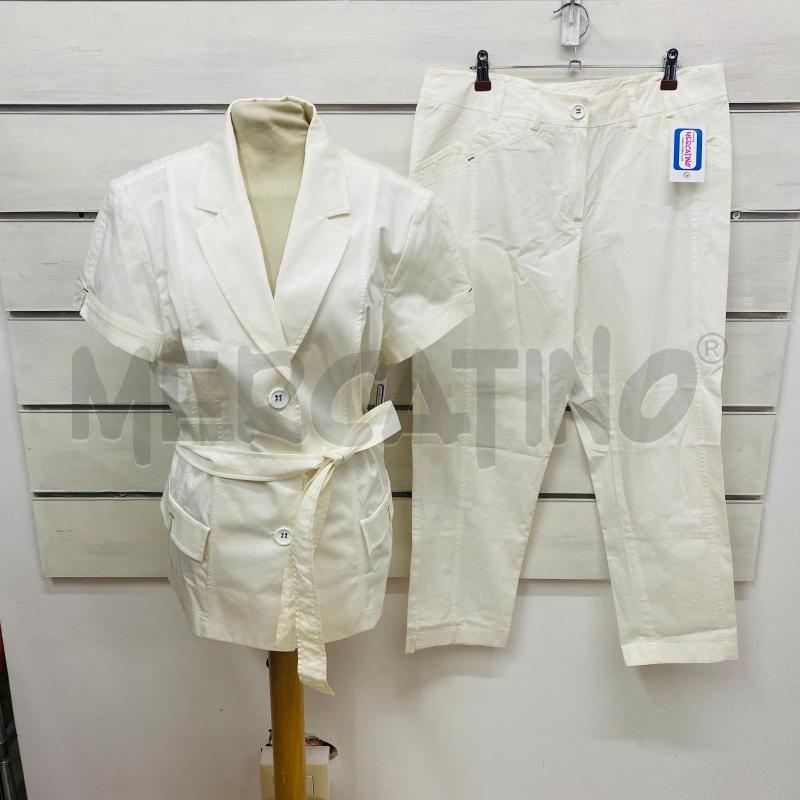 COMPLETO DONNA GAIA BIANCO GIACCA + PANTALONE | Mercatino dell'Usato Lago patria - giugliano in c. 1