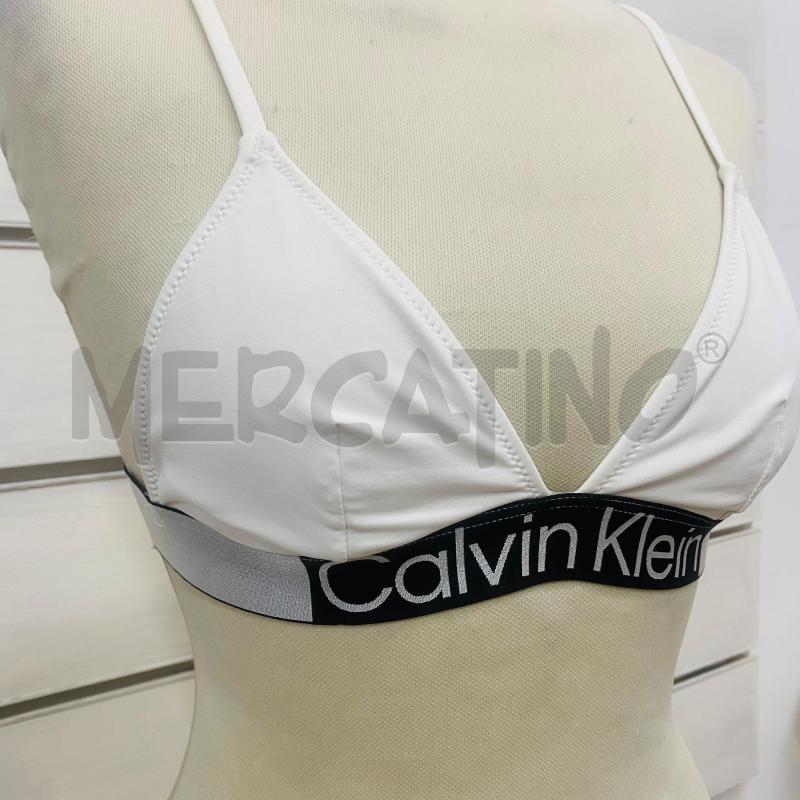 COSTUME DONNA PEZZO SOPRA CALVIN KLEIN BIANCO ELASTICO LOGO | Mercatino dell'Usato Lago patria - giugliano in c. 2