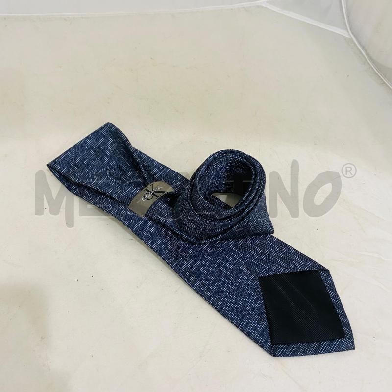 CRAVATTA CALVIN KLEIN BLU FANTASIA GEOMETRICA | Mercatino dell'Usato Lago patria - giugliano in c. 1