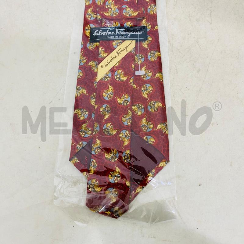 CRAVATTA SALVATORE FERRAGAMO BORDEAUX STAMPA ELEFANTINI  | Mercatino dell'Usato Lago patria - giugliano in c. 5
