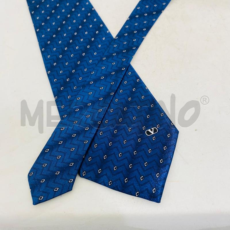 CRAVATTA VALENTINO BLU MICRO FANTASIA | Mercatino dell'Usato Lago patria - giugliano in c. 5