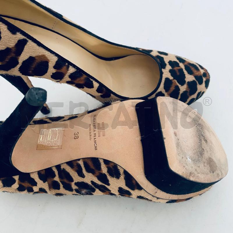 DECOLLETE ELISABETTA FRANCHI LEOPARDATE TACCO RIALZATO | Mercatino dell'Usato Lago patria - giugliano in c. 5