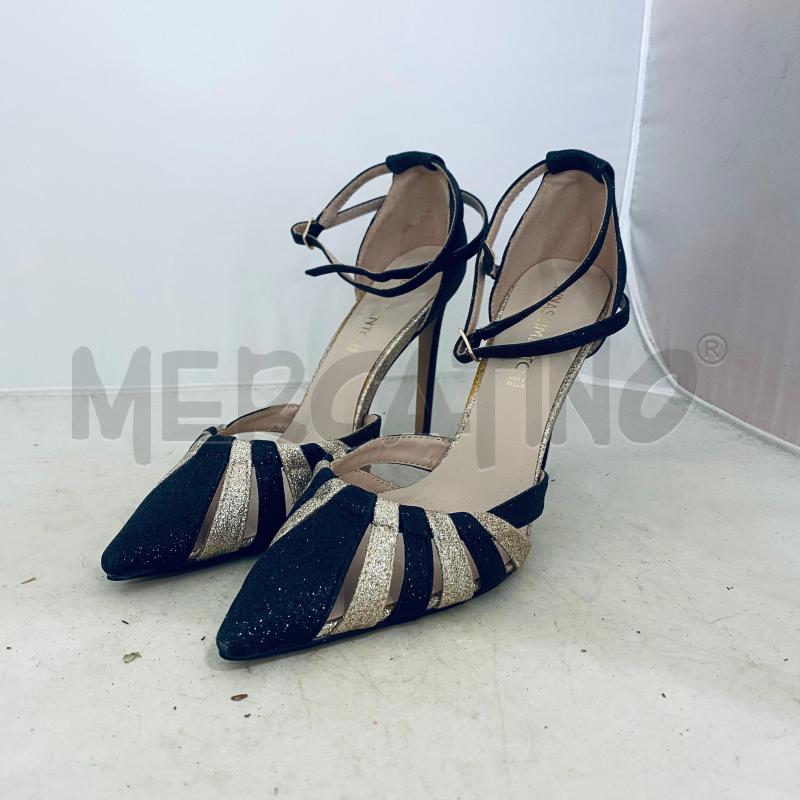 DECOLLETE RINASCIMENTO NERE ORO LUREX FASCIE | Mercatino dell'Usato Lago patria - giugliano in c. 5