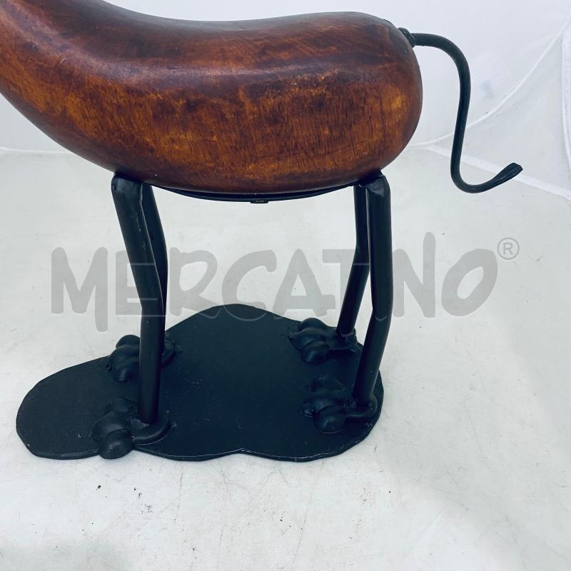 DECORAZIONE CANE LEGNO E FERRO | Mercatino dell'Usato Lago patria - giugliano in c. 2