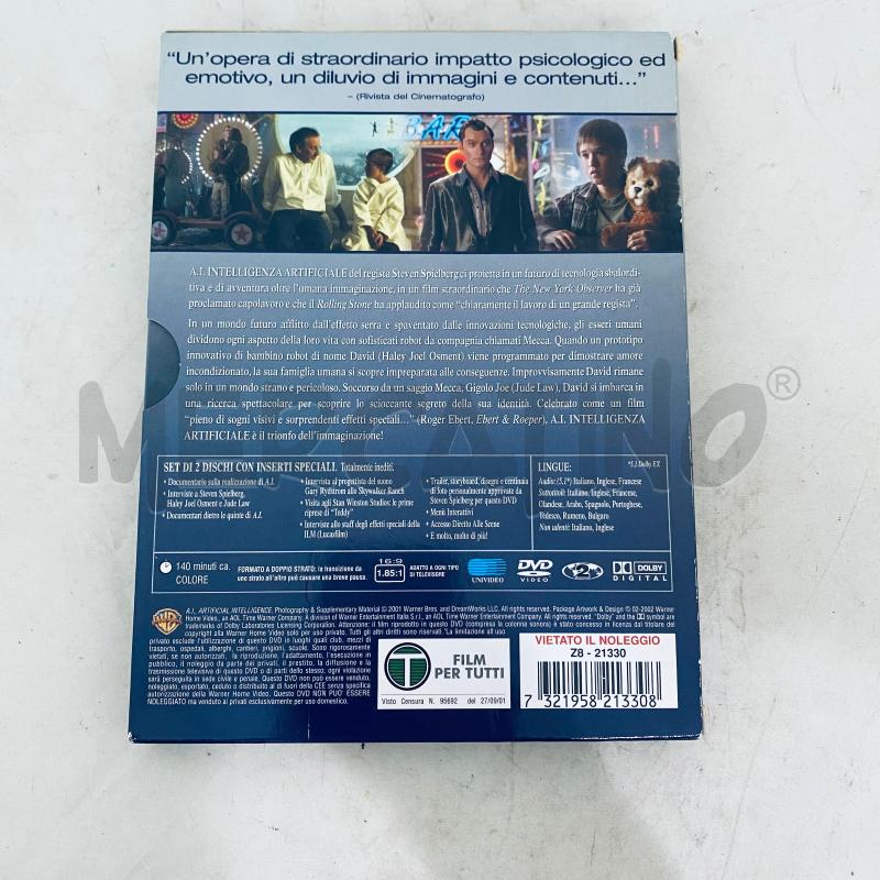 DVD A.I. - INTELLIGENZA ARTIFICIALE DVD STEVEN SPIELBERG  | Mercatino dell'Usato Lago patria - giugliano in c. 4