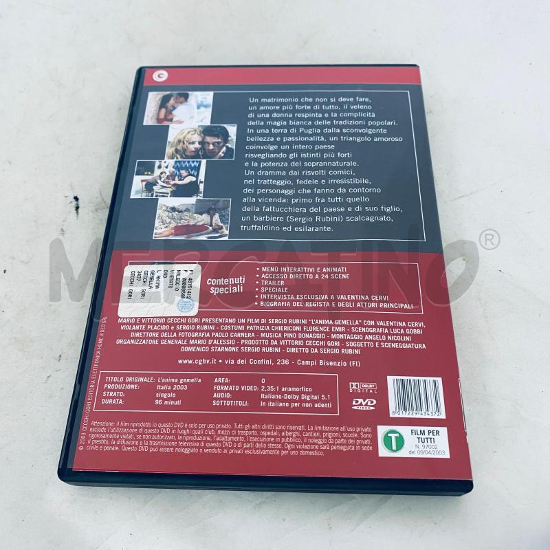 DVD L'ANIMA GEMELLA | Mercatino dell'Usato Lago patria - giugliano in c. 3