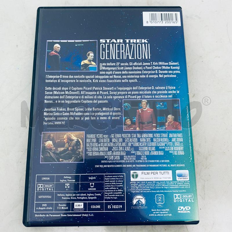 DVD STAR TREK. GENERAZIONI  | Mercatino dell'Usato Lago patria - giugliano in c. 2