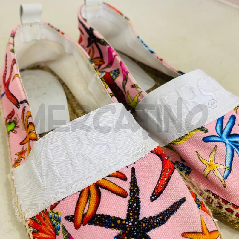 ESPADRILLAS DONNA VERSACE IN TELA ROSA FANTASIA MARINA | Mercatino dell'Usato Lago patria - giugliano in c. 2
