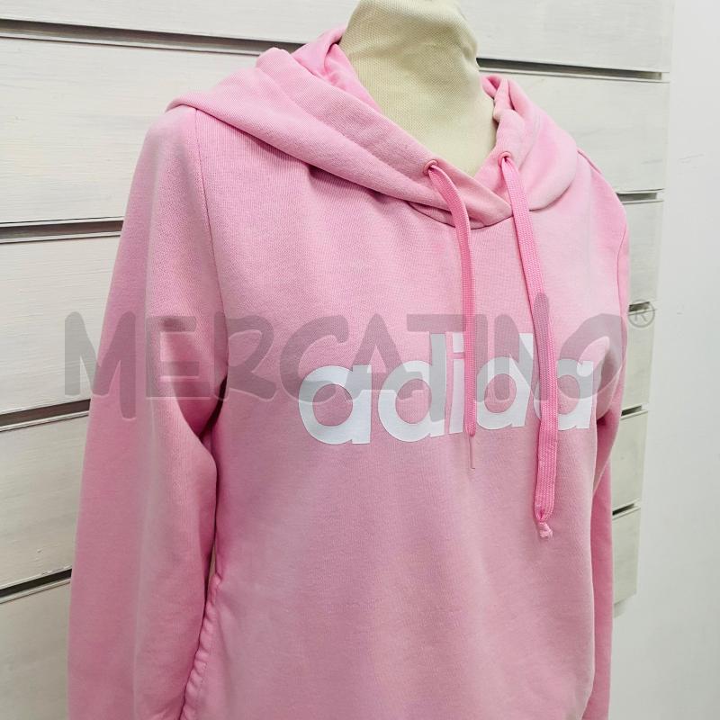 FELPA DONNA ADIDAS ROSA SCRITTA BIANCO CAPPUCCIO | Mercatino dell'Usato Lago patria - giugliano in c. 2