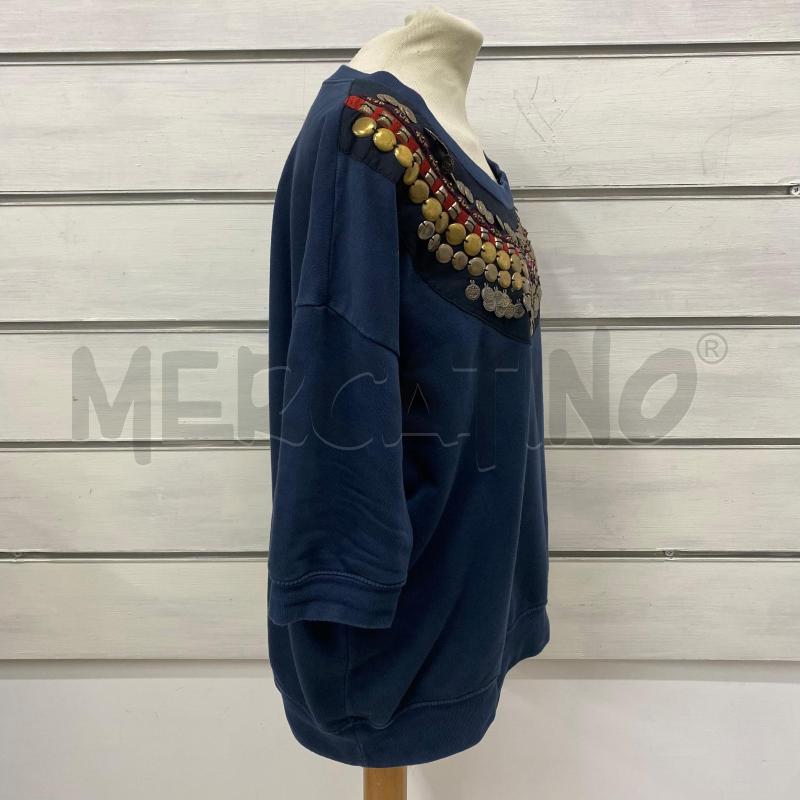 FELPA DONNA JUCCA BLU MEDAGLIE  | Mercatino dell'Usato Lago patria - giugliano in c. 2