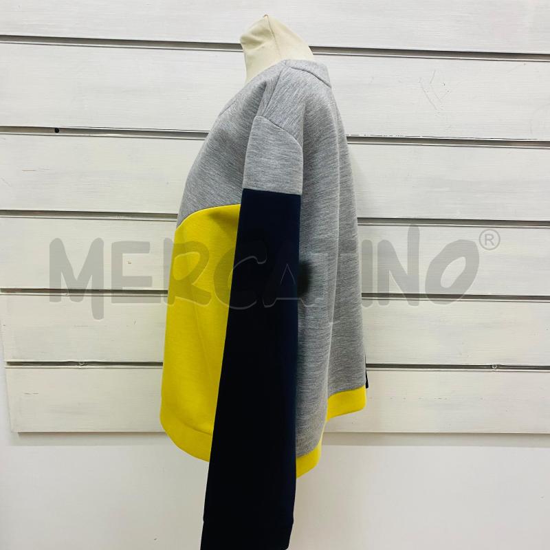 FELPA DONNA MAX&CO TESSUTO TECNICO GRIGIO GIALLO | Mercatino dell'Usato Lago patria - giugliano in c. 5