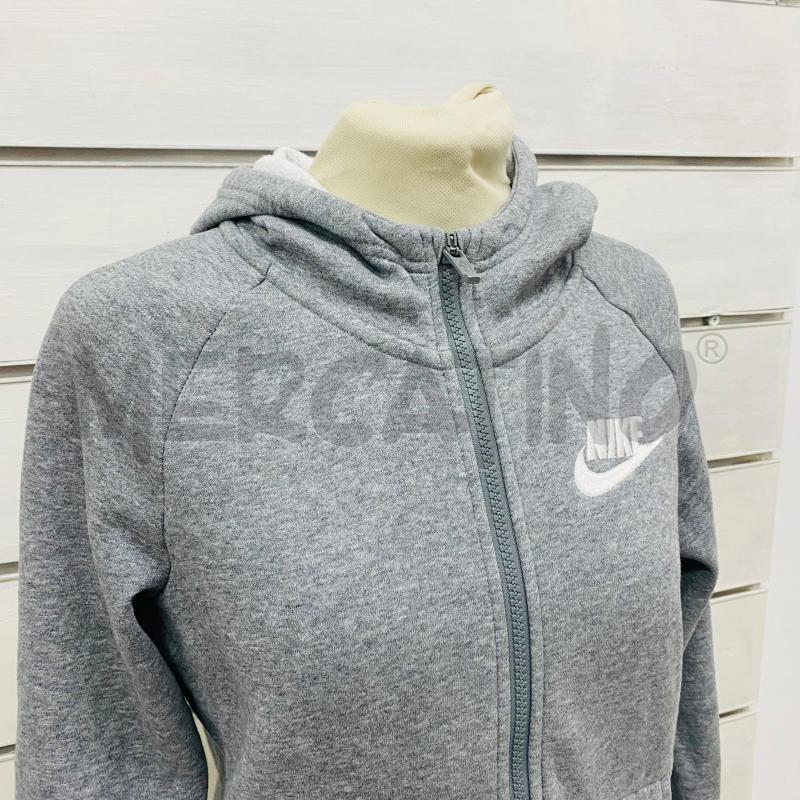 FELPA DONNA NIKE GRIGIA LOGO BIANCO ZIP | Mercatino dell'Usato Lago patria - giugliano in c. 2