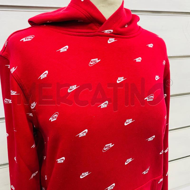 FELPA DONNA NIKE ROSSA SCRITTA RIPETUTA PICC MACCHIA | Mercatino dell'Usato Lago patria - giugliano in c. 2