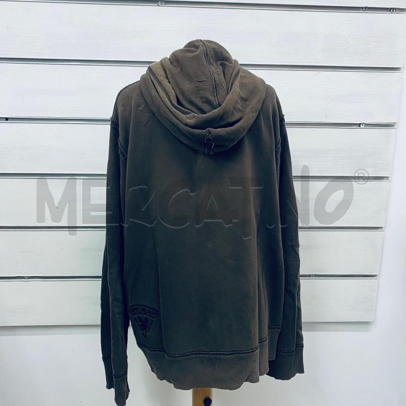 FELPA DONNA PEPE JEANS MARRONE SCRITTA VERDE  | Mercatino dell'Usato Lago patria - giugliano in c. 5