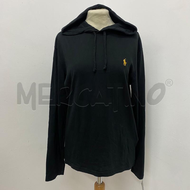 FELPA DONNA RALPH LAUREN NERA LOGO GIALLO | Mercatino dell'Usato Lago patria - giugliano in c. 1