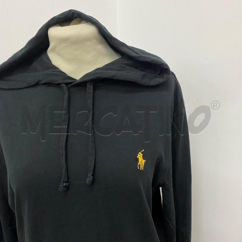 FELPA DONNA RALPH LAUREN NERA LOGO GIALLO | Mercatino dell'Usato Lago patria - giugliano in c. 4