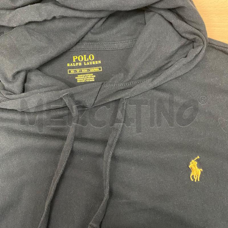 FELPA DONNA RALPH LAUREN NERA LOGO GIALLO | Mercatino dell'Usato Lago patria - giugliano in c. 5