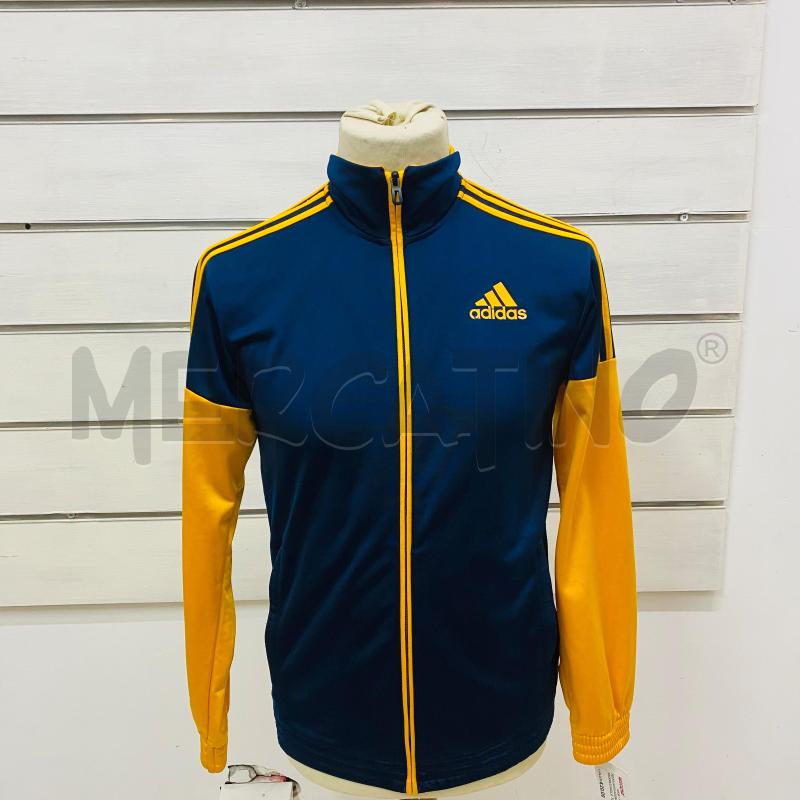 FELPA UOMO ADIDAS BLU PROFFILO GIALLO  | Mercatino dell'Usato Lago patria - giugliano in c. 1