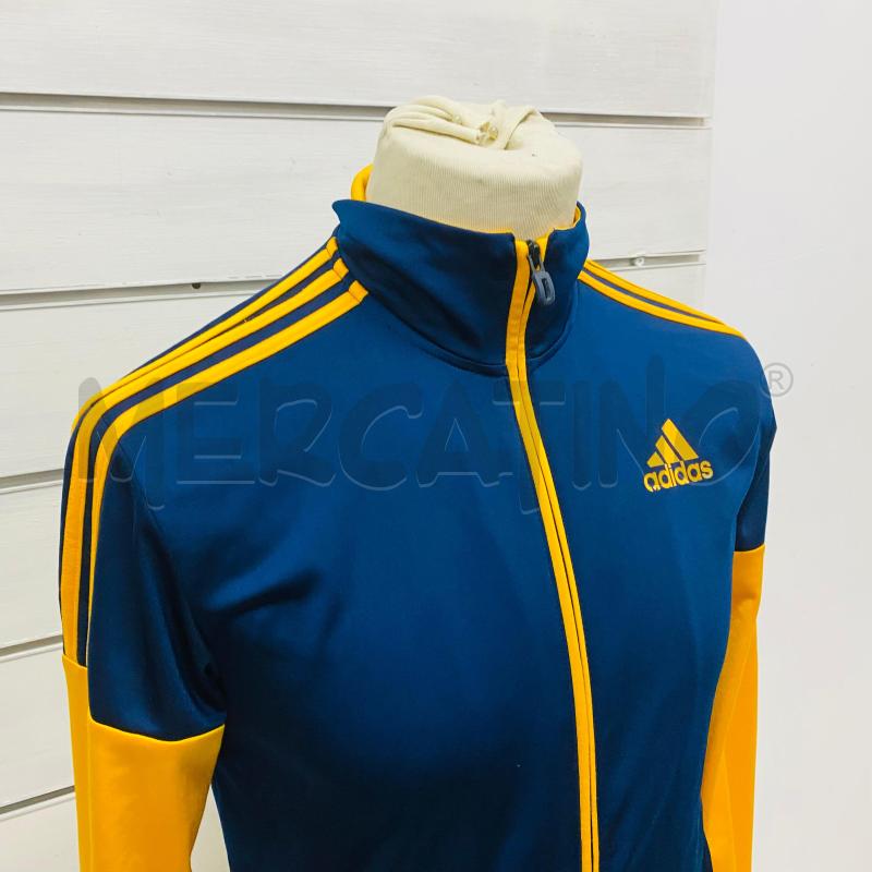 FELPA UOMO ADIDAS BLU PROFFILO GIALLO  | Mercatino dell'Usato Lago patria - giugliano in c. 2