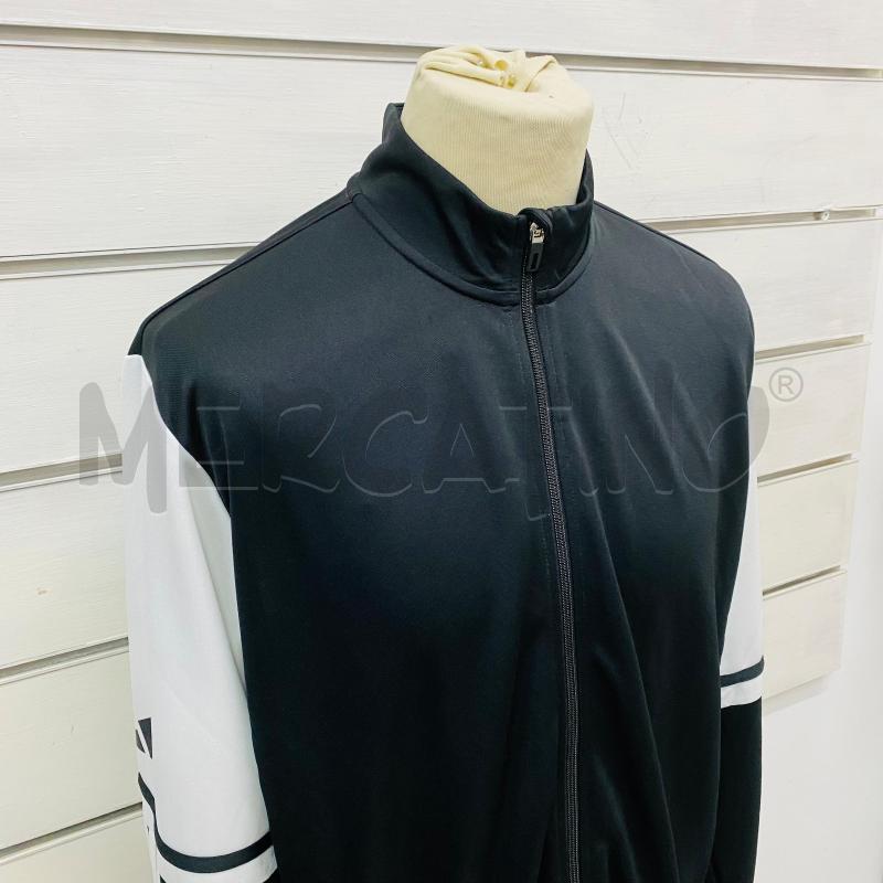 FELPA UOMO ADIDAS NERA LOGO FASCE BIANCHE ZIP | Mercatino dell'Usato Lago patria - giugliano in c. 2