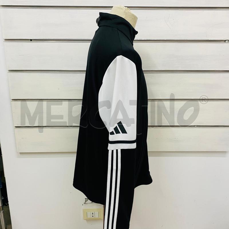 FELPA UOMO ADIDAS NERA LOGO FASCE BIANCHE ZIP | Mercatino dell'Usato Lago patria - giugliano in c. 3