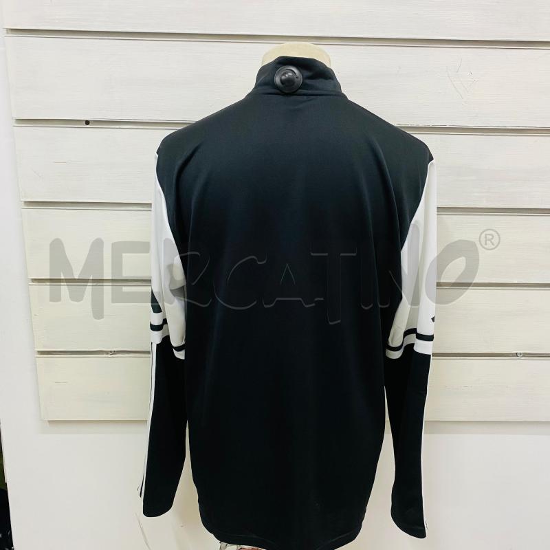 FELPA UOMO ADIDAS NERA LOGO FASCE BIANCHE ZIP | Mercatino dell'Usato Lago patria - giugliano in c. 4