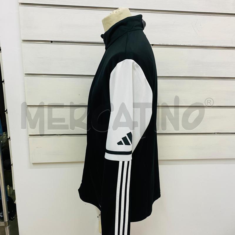 FELPA UOMO ADIDAS NERA LOGO FASCE BIANCHE ZIP | Mercatino dell'Usato Lago patria - giugliano in c. 5