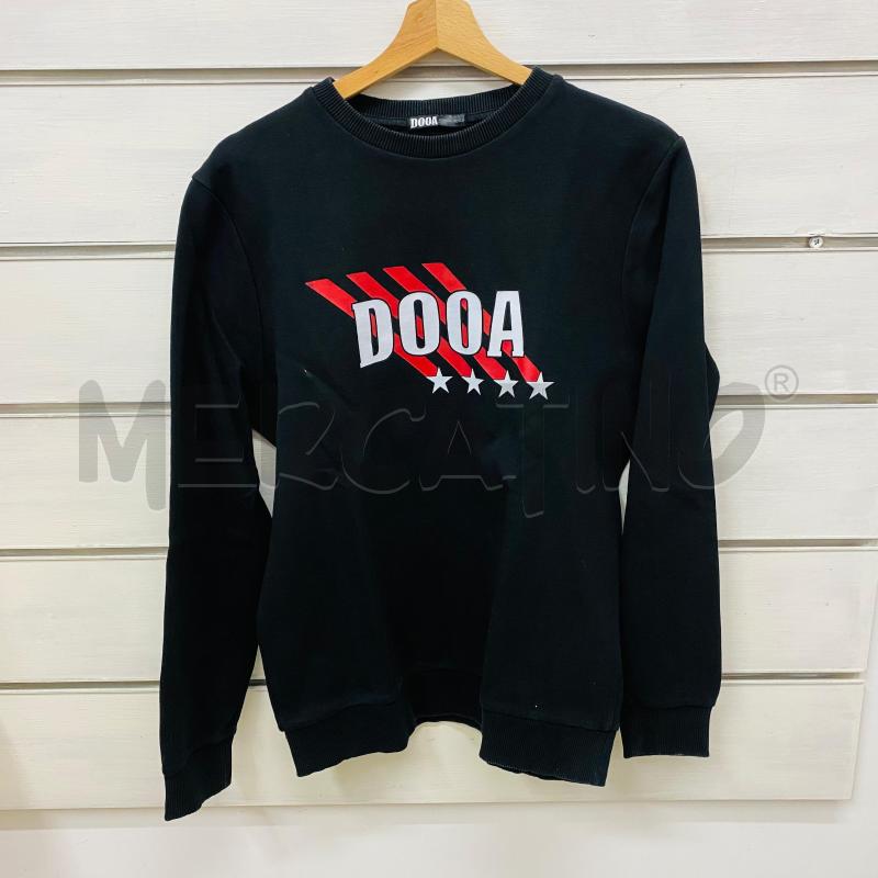 FELPA UOMO DOOA NERA LOGO SCRITTA BIANCO ROSSO | Mercatino dell'Usato Lago patria - giugliano in c. 1