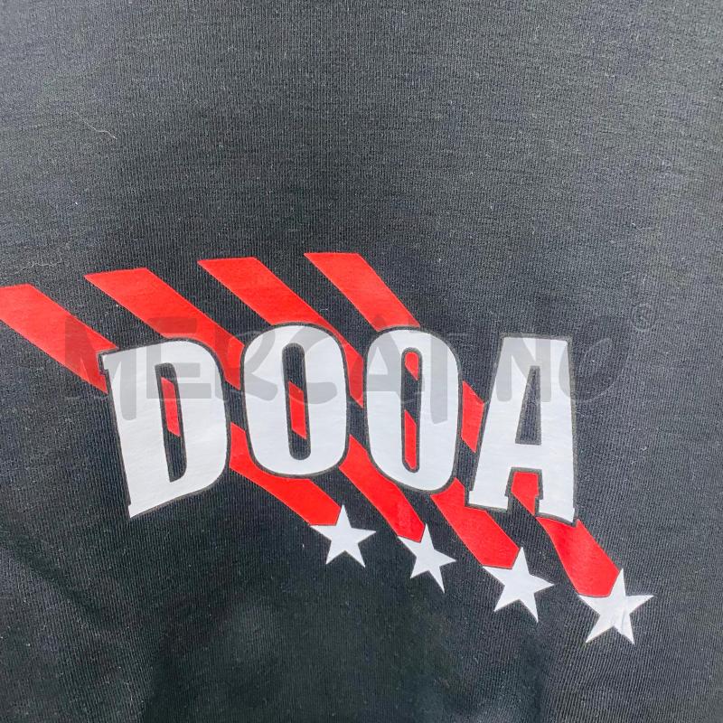 FELPA UOMO DOOA NERA LOGO SCRITTA BIANCO ROSSO | Mercatino dell'Usato Lago patria - giugliano in c. 3