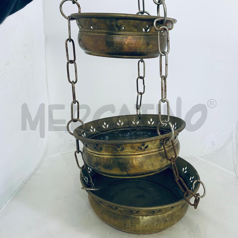 FIORIERA SOSPESA METALLO DORATO  | Mercatino dell'Usato Lago patria - giugliano in c. 1