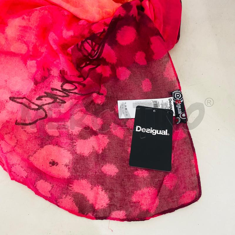 FOULARD DESIGUAL FANTASIA ETNICA SFUMATURA ARANCIO ROSA | Mercatino dell'Usato Lago patria - giugliano in c. 2