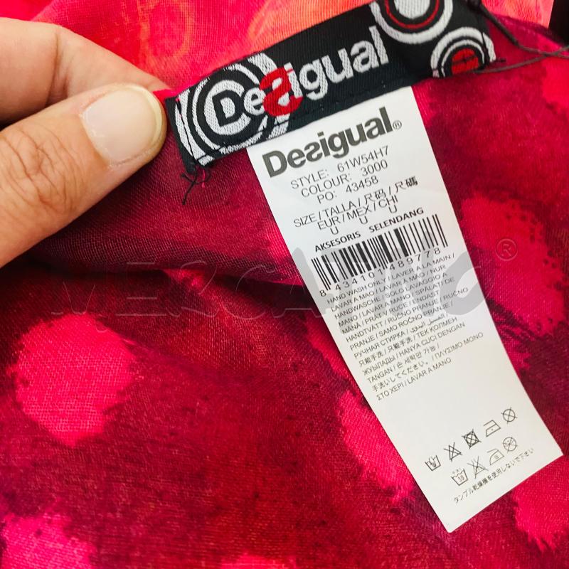 FOULARD DESIGUAL FANTASIA ETNICA SFUMATURA ARANCIO ROSA | Mercatino dell'Usato Lago patria - giugliano in c. 4
