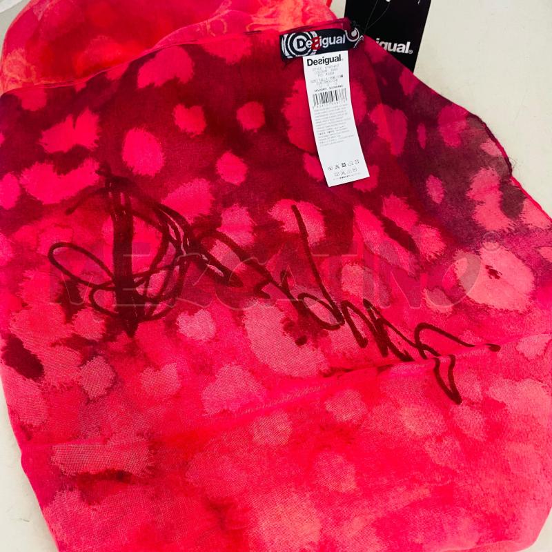 FOULARD DESIGUAL FANTASIA ETNICA SFUMATURA ARANCIO ROSA | Mercatino dell'Usato Lago patria - giugliano in c. 5