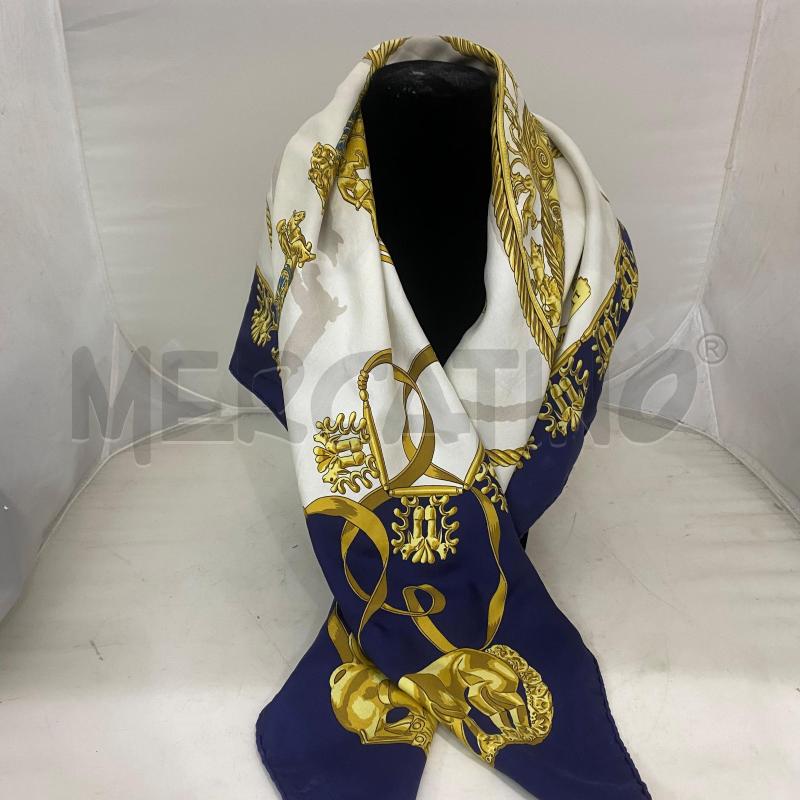 FOULARD HERMES LES CAVALIERS D'O CON MACCHIA | Mercatino dell'Usato Lago patria - giugliano in c. 1