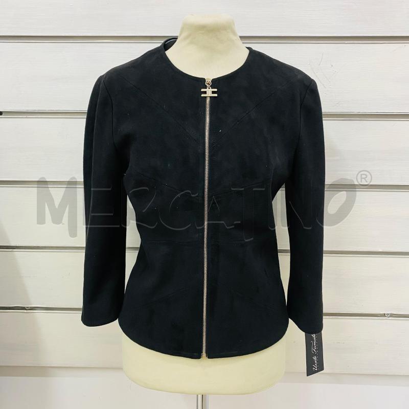 GIACCA DONNA ELISABETTA FRANCHI NERA SCAMOSCIATA CHIUSURA ZIP | Mercatino dell'Usato Lago patria - giugliano in c. 1