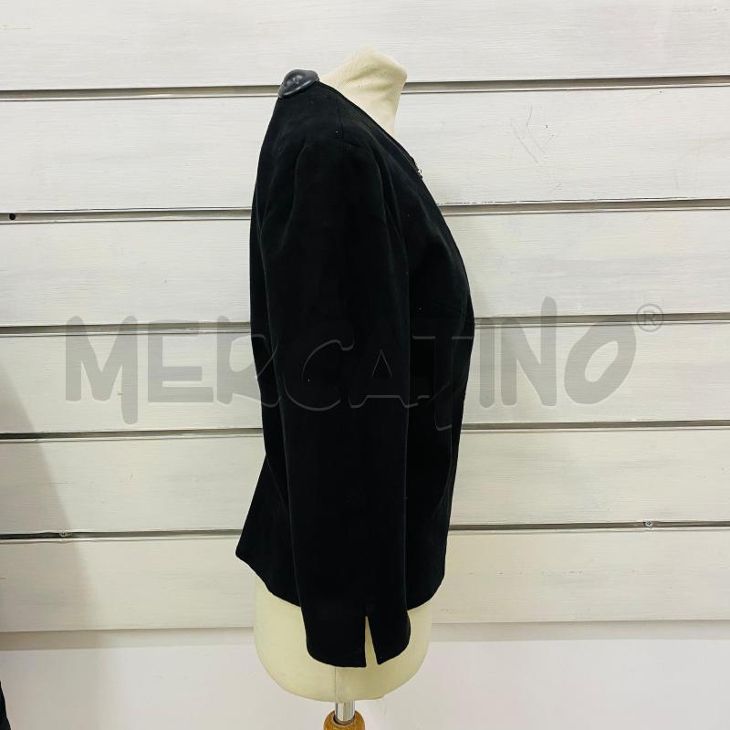 GIACCA DONNA ELISABETTA FRANCHI NERA SCAMOSCIATA CHIUSURA ZIP | Mercatino dell'Usato Lago patria - giugliano in c. 3