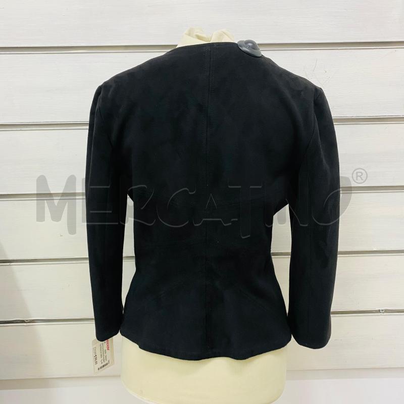 GIACCA DONNA ELISABETTA FRANCHI NERA SCAMOSCIATA CHIUSURA ZIP | Mercatino dell'Usato Lago patria - giugliano in c. 4