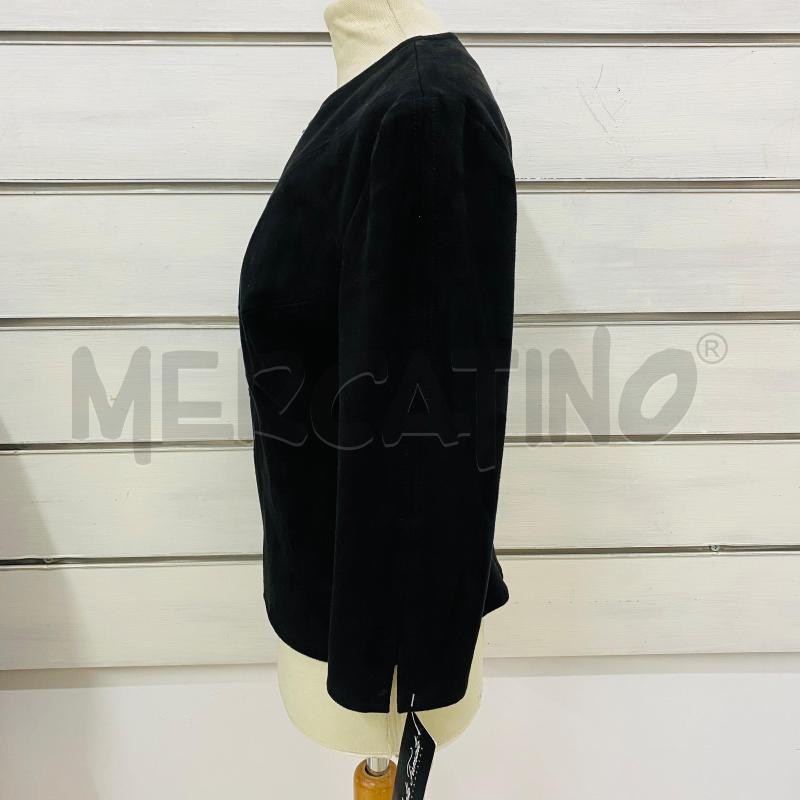 GIACCA DONNA ELISABETTA FRANCHI NERA SCAMOSCIATA CHIUSURA ZIP | Mercatino dell'Usato Lago patria - giugliano in c. 5