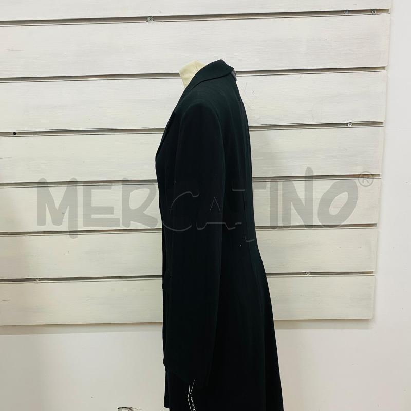 GIACCA DONNA MARELLA NERA LUNGA RIGHE TONO SU TONO  | Mercatino dell'Usato Lago patria - giugliano in c. 5