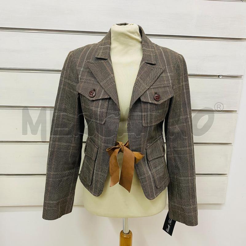 GIACCA DONNA PINKO SCHOZZESE MARRONE LACCI PELLE  | Mercatino dell'Usato Lago patria - giugliano in c. 1