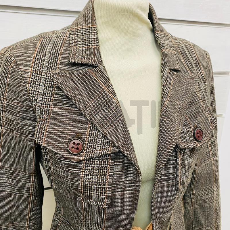 GIACCA DONNA PINKO SCHOZZESE MARRONE LACCI PELLE  | Mercatino dell'Usato Lago patria - giugliano in c. 3